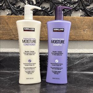 Kirkland Signature Moisture Shampoo and Conditioner Set - Purple and Cream